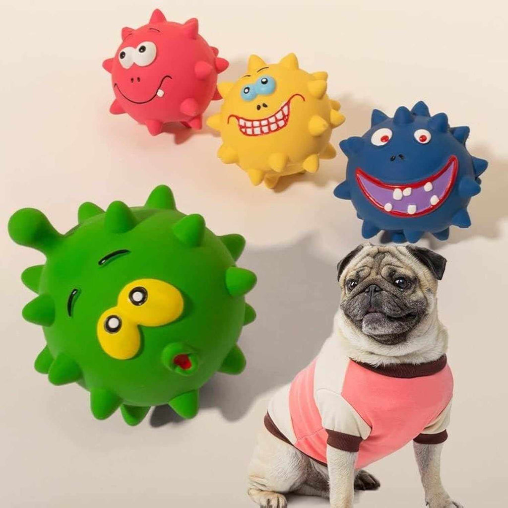 Squeaky Dog Toy Set - Durable Latex Balls for All Dogs' Playtime pets.